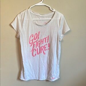 Under Armour White Tee with Pink Graphic (Bin Z)​
